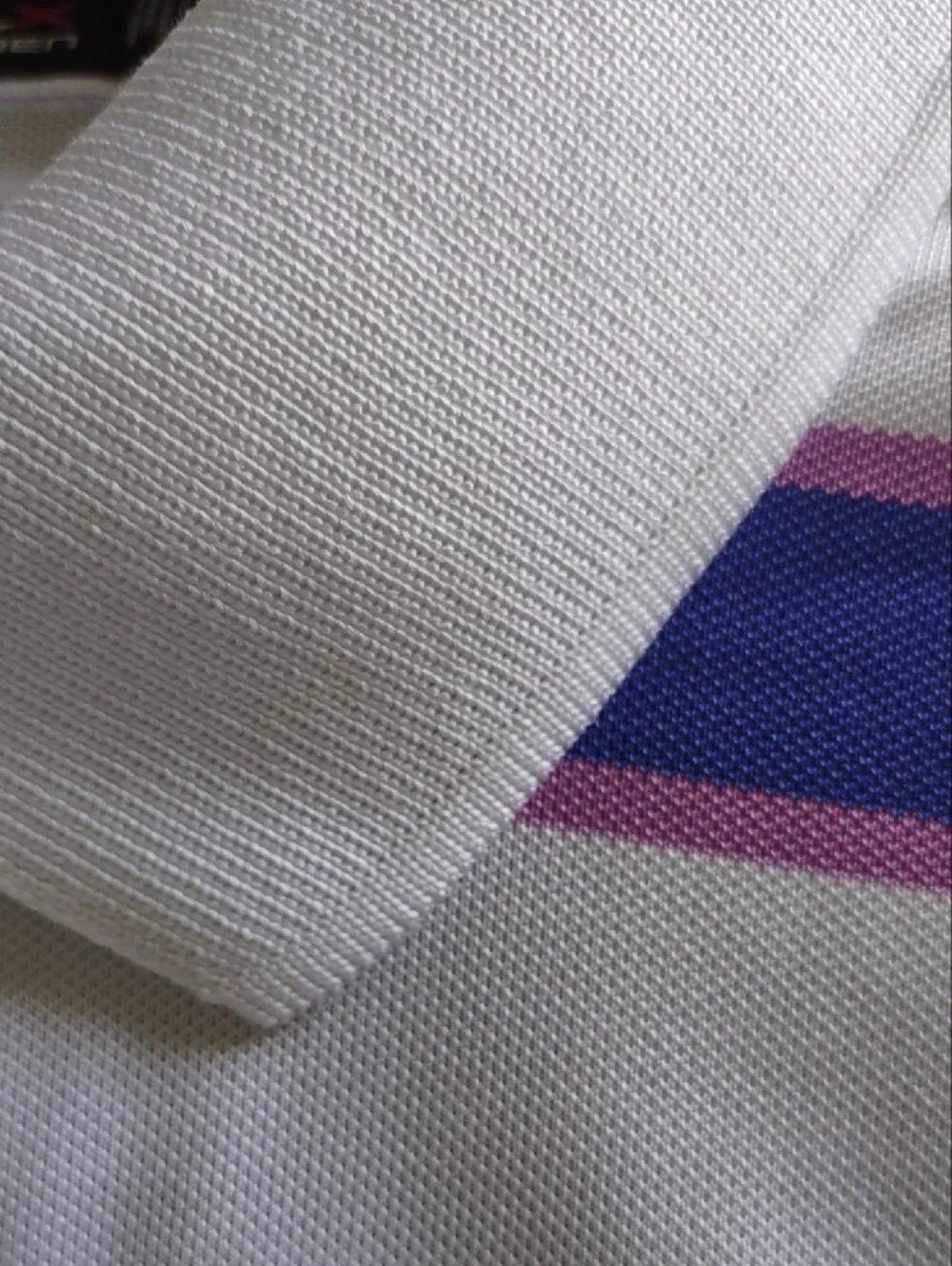 Ralph Lauren White Polo with Purple & Pink Stripes
